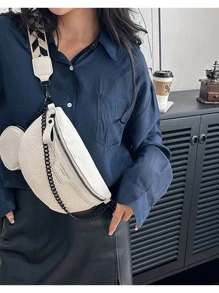 Fashionable & Versatile Waist Bag/Chest Bag Unisex Style For Four Seasons - White - View 6