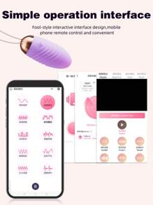 Vibrador Con Aplicación De Juguete Sexual, Vibrador De Dildo Con Control Remoto Inalámbrico Para Mujer, Bolas De Vibración Para Uso Vaginal Y Huevos Silicona De Salto