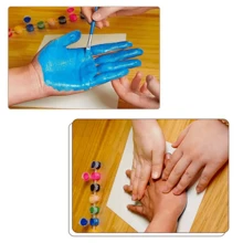 DIY Bộ Ngày lễ tình nhân Dấu tay Viết tháu Khung trang trí Với Đế trưng bày , A Để kỷ niệm Qủa tặng Đối với Cặp đôi , Gia đình Và Bạn - Cạnh màu gỗ - Xem 2