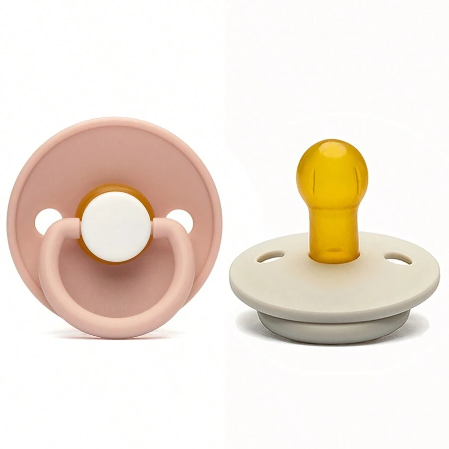 1 件天然橡胶婴儿奶嘴，新生儿圆形奶嘴，适用于母乳喂养婴儿新生儿安抚奶嘴 3-6 个月和 6-18 个月 - 粉紅色 - 查看 1