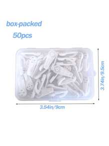 5/10/20/50 Pièces Crochet En Plastique Invisible, Petit Article À Ongles Invisible, Suspension Sans Trace, Kit De Suspendage De Photo Invisible, Crochets Sans Dégât Pour Le Cadre De Photo D'art De Suspension Murale De Gypse Sans Trace De Stuc En Béton
