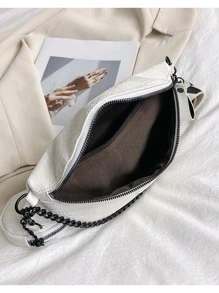 Fashionable & Versatile Waist Bag/Chest Bag Unisex Style For Four Seasons - White - View 9