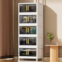 1pc Stackable Folding Storage Box, Multi-Layer Household Storage Cabinet, Plastic Free Installation Snack Storage Rack, Bedroom Wardrobe, Toy Building Block Storage Box, Home Organization And Storage Supplies, Room Decor, Home Decor - 1 Layer Folding Cabinet - View 9