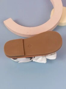 1雙女童蝴蝶結公主涼鞋，夏季休閒沙灘鞋 - 白色 - 查看 7