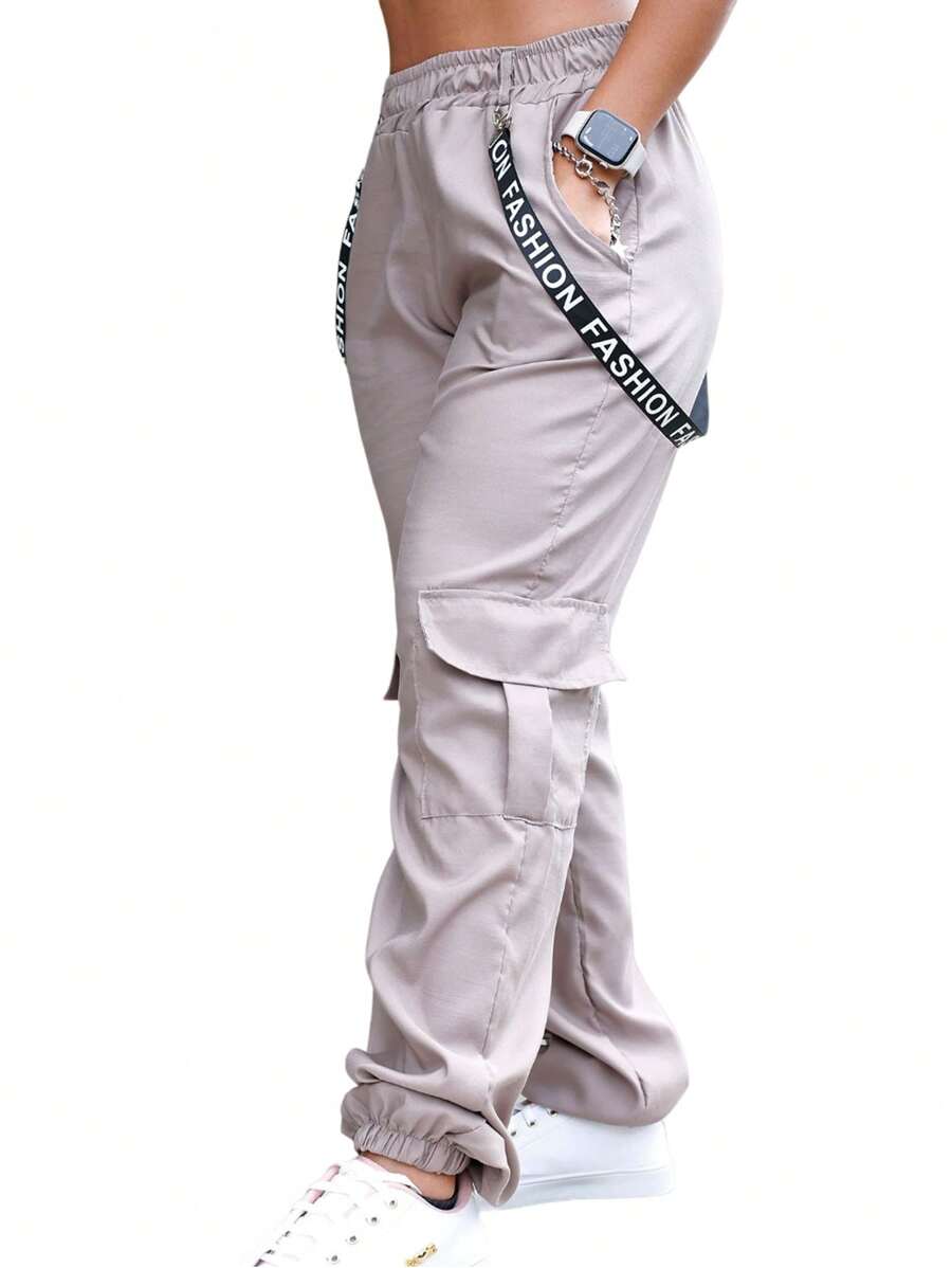 Women Pants - Màu Khaki - Xem 1