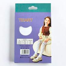Medias Con Diseño De Moño Para Niñas - Blanco - Ver 3