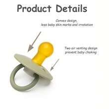 1 件天然橡胶婴儿奶嘴，新生儿圆形奶嘴，适用于母乳喂养婴儿新生儿安抚奶嘴 3-6 个月和 6-18 个月 - 粉紅色 - 查看 3