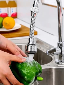 1 Pieza Extensor Universal De Grifo A Prueba De Salpicaduras, Dispositivo Ahorrador De Agua Para Cocina, Filtro Aireador Giratorio De 360 ​​grados, Diseño De Alcachofa De Ducha Ahorrador De Agua Y Aumentador De Presión, Fácil De Limpiar Y Ahorrar Agua, Accesorio De Cocina Y Baño