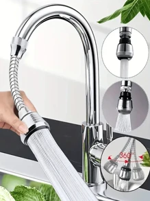 1 Pieza Extensor Universal De Grifo A Prueba De Salpicaduras, Dispositivo Ahorrador De Agua Para Cocina, Filtro Aireador Giratorio De 360 ​​grados, Diseño De Alcachofa De Ducha Ahorrador De Agua Y Aumentador De Presión, Fácil De Limpiar Y Ahorrar Agua, Accesorio De Cocina Y Baño