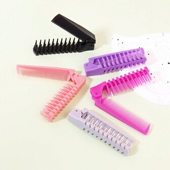 便携式旅行折叠梳子，男女通用，双头防静电，适合日常梳理头发、胡须，是理发店、美容院、旅行必备、返校季、度假旅行的理想之选。这款梳子套装包含：梳子、背梳、造型梳、卷发梳、边缘梳、梳子、梳头套装、卷发梳、解结梳、女士专用梳子、头发护理用品、旅行用品、美发工具、美发用品、理发师用品、理发店用品、美发设备等。