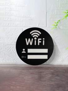 Wifi Wireless Network Sign & Password Plate, Wifi Logo Sticker Wall Decal With Whiteboard Pen 1 Set Best Gifts Birthday Graduation - Multicolor - View 4
