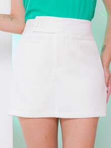 Women Shorts - 白色 - 查看 1