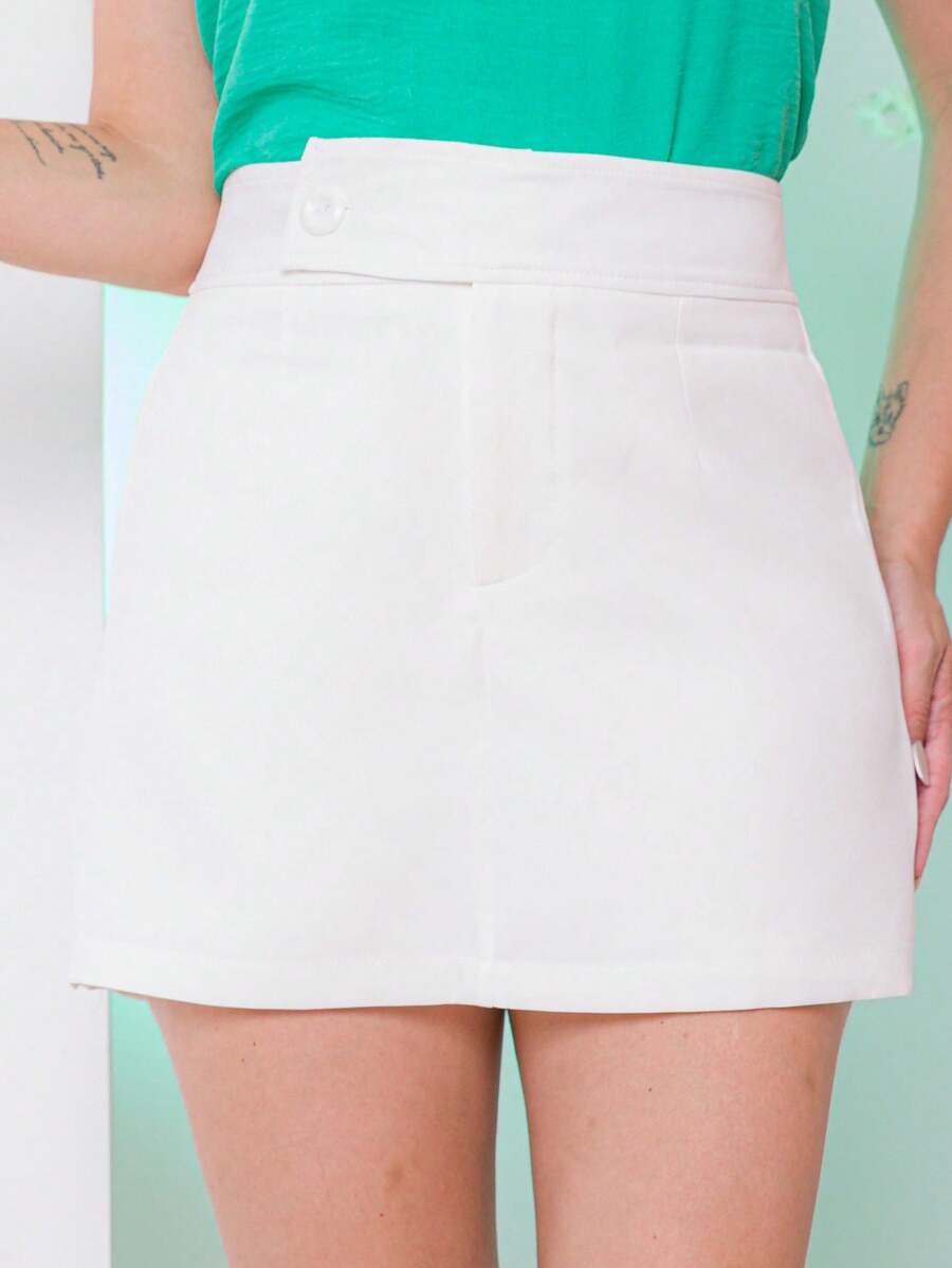 Women Shorts - 白色 - 查看 1