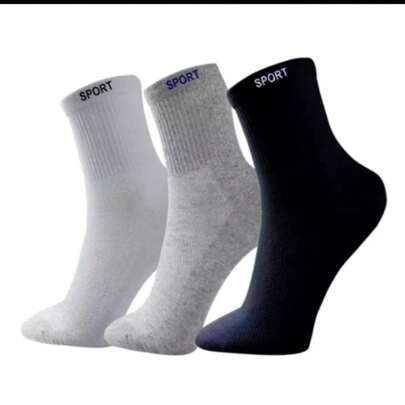 Kit 12 Pares de Meia Cano alto Unissex Cores Variadas