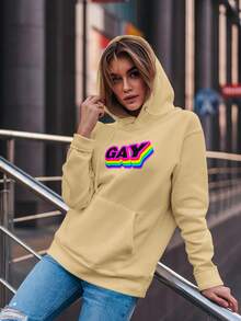 Women Sweatshirts - 卡其色 - 查看 2