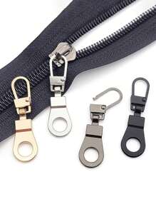 5入組可拆卸式金屬拉鍊拉片,diy縫包、羽絨衣、背包拉鍊滑軌傷口拉鍊修補套件 - 彩色 - 查看 2
