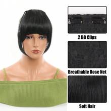 Synthetic Hair Bangs Hairbangs - Hitam - View 2