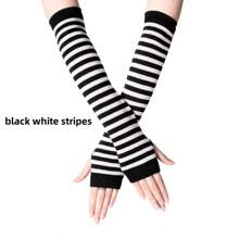 1 paire De À Rayures Gants , À La Mode Dessin Animé À manches longues Gants , Chaud Et Protection Solaire , Peut Être Tous Les Deux Homme Et Femme , Costume Halloween Décorations