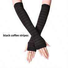 1 paire De À Rayures Gants , À La Mode Dessin Animé À manches longues Gants , Chaud Et Protection Solaire , Peut Être Tous Les Deux Homme Et Femme , Costume Halloween Décorations