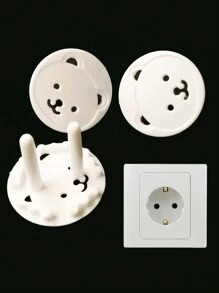 10pcs European Style Socket Covers, Insulation Plug Protector For Two Pin Sockets (For European Standards Countries Only)Baby Shower Family Decorations Gifts - White - View 6