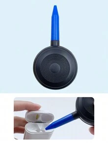 5入組清潔刷及收納套裝，適用於蘋果Airpods耳機充電盒 - 黑色 - 查看 6