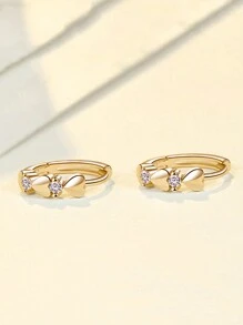 1 Paar Elegante Creolen Mit Zirkonia Für Teenager Zur Täglichen Dekoration Als Partyschmuck Und Geburtstagsgeschenk
