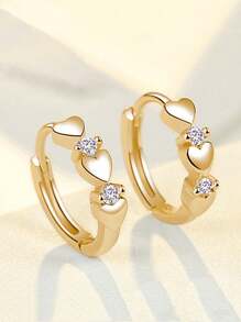 1 Paar Elegante Creolen Mit Zirkonia Für Teenager Zur Täglichen Dekoration Als Partyschmuck Und Geburtstagsgeschenk
