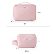 2024 New Travel Makeup Bag High Beauty Cosmetic Storage Box Portable Large Capacity Makeup Brush Storage Bag Waterproof - Pink - View 2