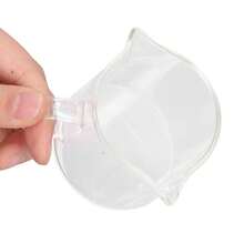 Taza Medidora de Café de Vidrio de 75 ml con Asa - Taza de Vaso de Chupito de Espresso - Mango Resistente al Calor - Jarras de Medición de Onzas con Escala Transparente para Vino Leche Café Líquido - Blanco - Ver 6