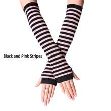 1 paire De À Rayures Gants , À La Mode Dessin Animé À manches longues Gants , Chaud Et Protection Solaire , Peut Être Tous Les Deux Homme Et Femme , Costume Halloween Décorations