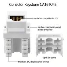 10 Pzs Jack Rj45 Cat 6 Fluke Probado Conector Rojo Utp - Blanco - Ver 5
