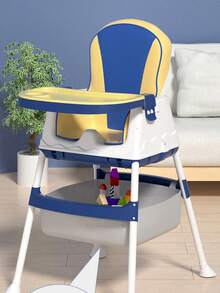 Silla Periquera Convertible 3 en 1 para Bebé - Segura, Multifuncional y Cómoda, con Mesa de Actividades - Ideal para Alimentación y Juego, Diseño Ergonómico y Moderno, Apta desde 6 Meses hasta 6 Años - Color Neutro Adecuado para Niño y Niña - Azul - Ver 8