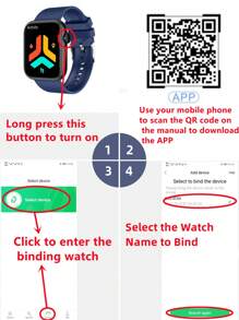 1 Đồng hồ thông minh theo dõi nhịp tim và cuộc gọi thể thao dành cho nam nữ, tương thích với Android IOS - Màu xanh lam - Xem 10