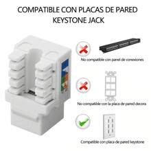 10 Pzs Jack Rj45 Cat 6 Fluke Probado Conector Rojo Utp - Blanco - Ver 8