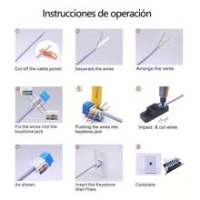 10 Pzs Jack Rj45 Cat 6 Fluke Probado Conector Rojo Utp - Blanco - Ver 4