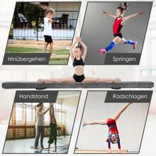 Balance Beam Foldable Gymnastics Beam Gymnastics Beam Training Balance Beam Non-Slip 210x10x6.5cm - Grey - View 3