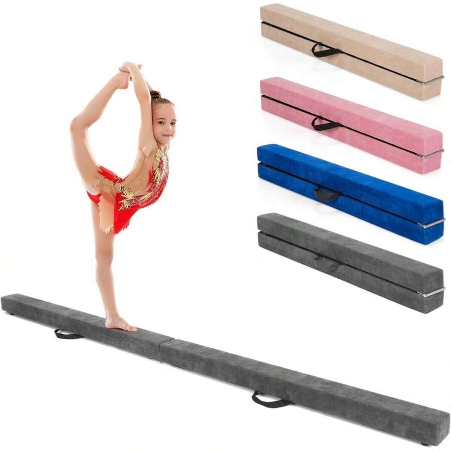 Balance Beam Foldable Gymnastics Beam Gymnastics Beam Training Balance Beam Non-Slip 210x10x6.5cm - Grey - View 1