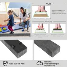 Balance Beam Foldable Gymnastics Beam Gymnastics Beam Training Balance Beam Non-Slip 210x10x6.5cm - Grey - View 4