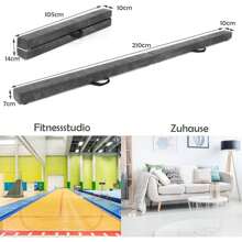 Balance Beam Foldable Gymnastics Beam Gymnastics Beam Training Balance Beam Non-Slip 210x10x6.5cm - Grey - View 5