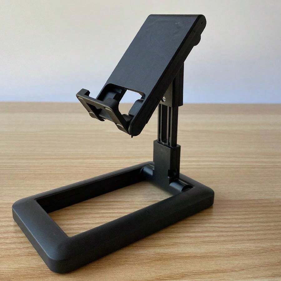 手機平板支架，桌面伸縮支架，可調節高度，摺疊式便攜式，適用於串流、觀看電視、視訊通話、線上課程、床頭使用