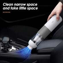Car Wireless Vacuum Cleaner USB Rechargeable Handheld Vaccum Mini Power Suction - Blanco - Ver 2