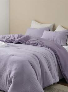 Bedsure Summer Vacation Bedding Set (Holiday Essentials), Comforter Sets, Reversible Prewashed Bed Comforter For All Seasons, 2/3 Pieces Warm Soft Bed Set, 1 Lightweight Cooling Comforter And 1/2 Pillowcases, Twin XL Comforter Set, Soft Bedding Set Gift For Graduation/Vacation/Birthday Decoration/Back To School, For Room Decor, Home Decor, Bedroom Decor, Dorm Decor, Father's Day Gift - Grayish Purple/Lavender - 查看 3