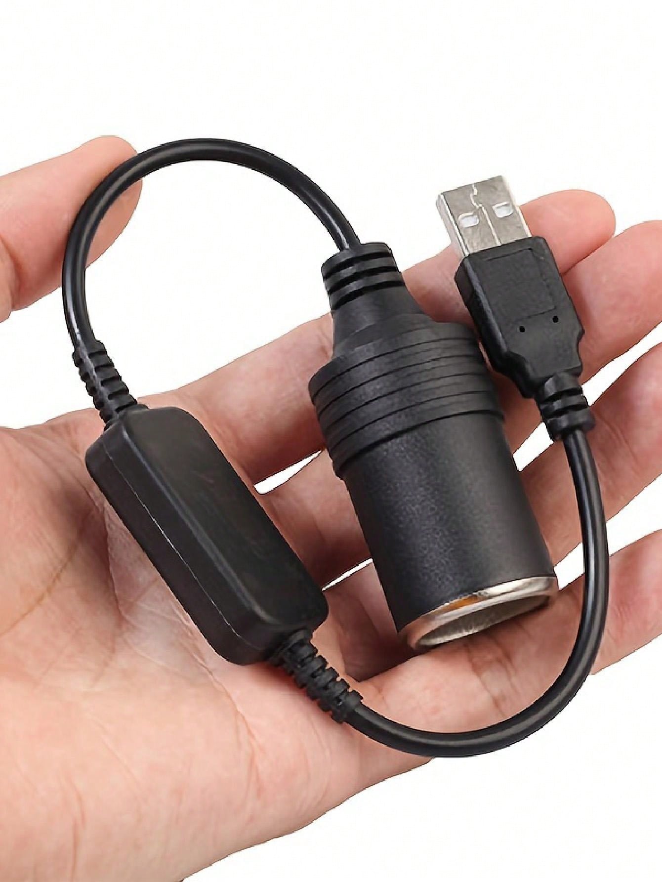 USB A Male To 12V Car Cigarette Lighter Socket Female Converter,USB