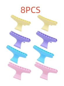 8/12pcs Women Colors Plastic Stylish Non-Slip Butterfly Clip Perm Hair Clips For Women And Girls - Elegant And Fashion Hair Accessories Casual,Dopamine Hair Claws Claw Clips Hair Jaw Clip Hair Clamps Hair Clutch Hair Catcher Clip Fall Winter For Vacation Outfits Woman