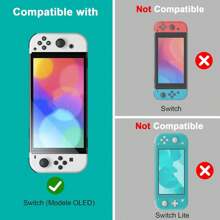 Folia ochronna na ekran kompatybilna z Switch OLED 3 sztuki, folia ochronna na ekran ze szkła hartowanego zaokrąglona krawędź, folia ochronna na ekran z prawdziwego szkła kompatybilna z Switch Oled 2021