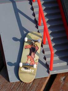 1 件手指滑板 Diy 滑板公園科技零件甲板特技專業滑板金屬支架軸承輪桌面玩具數位甲板 5 層木質