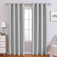 Linen Thermal Insulated Blackout Curtain 140*240cm 1pcs - White - View 4