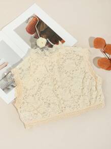 1 chiếc áo ba lỗ không tay cổ giả ren gợi cảm thoáng khí co giãn cho nữ, áo hai dây nhiều lớp thích hợp cho tiệc tùng, hẹn hò, những dịp trang trọng - Nhiều màu - Xem 4