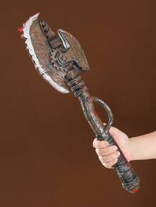 1把生鏽恐怖斧頭/鋸子/電鋸/大刀,適用於cosplay、電影道具、鬼屋、惡作劇、萬聖節/復活節裝飾、家庭聚會 - 彩色 - 查看 3