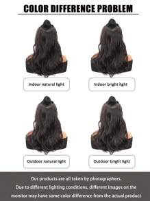 1 件接发 4 个接发夹 16、20、24 英寸波浪接发 合成 V 型接发 适合各种场合，包括音乐节、派对、角色扮演、节日和所有季节